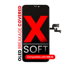 Pantalla OLED Para iPhone X (Calidad Aftermarket Pro XO7 / Soft) (Negro)