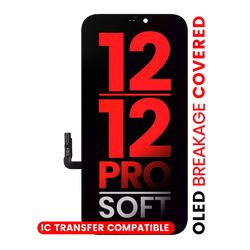 Pantalla OLED Para iPhone 12 / 12 Pro (Calidad Aftermarket: XO7 Soft) Negro