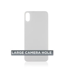 Tapa Trasera para iPhone X (Orificio de Camara Grande) (Plateado)