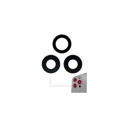 Lente de Camara Trasera Para iPhone 12 Pro Max (Set de 3) (Paquete de 10) (Solo Vidrio)