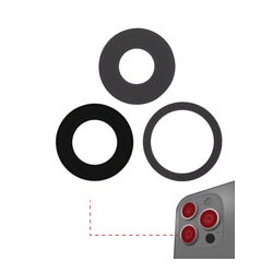 Lente de Camara Trasera Para iPhone 13 Pro / 13 Pro Max (Solo Vidrio) (Set de 3) (Paquete de 10)