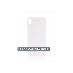Tapa Trasera para iPhone XS Max (Orificio de Camara Grande) (Plateado)