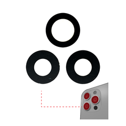 Lente de Camara Trasera Para iPhone 12 Pro (Solo Vidrio) (Set de 3) (Paquete de 10)