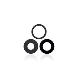 Lente de Camara Trasera Para iPhone 13 Pro / 13 Pro Max (Solo Vidrio) (Set de 3) (Zafiro Real)