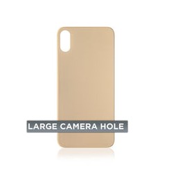 Tapa Trasera para iPhone XS (Orificio de Camara Grande) (Dorado)