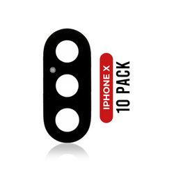 Lente de Camara Trasera Para iPhone X (Solo Vidrio) (Paquete de 10)