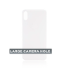 Tapa Trasera para iPhone XS (Orificio de Camara Grande) (Plateado)