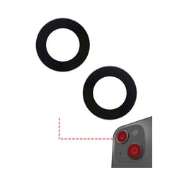 Lente de Camara Trasera Para iPhone 14 / 14 Plus / 15 / 15 Plus (Solo Vidrio) (Sete de 2 Pz) (Zafiro Real)