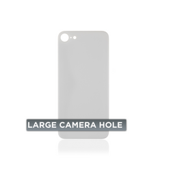 Tapa Trasera para iPhone 8 (Orificio de Camara Grande) (Plateado)