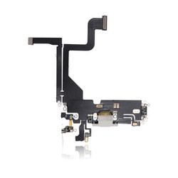 Centro De Carga Para iPhone 13 Pro (Calidad AM Plus) (Plateado)