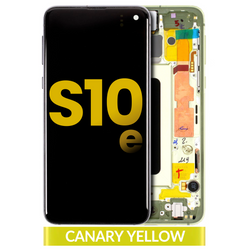 Pantalla OLED Con Marco Para Samsung Galaxy S10e (G970F / 2019) (Refurbished) (Amarillo)