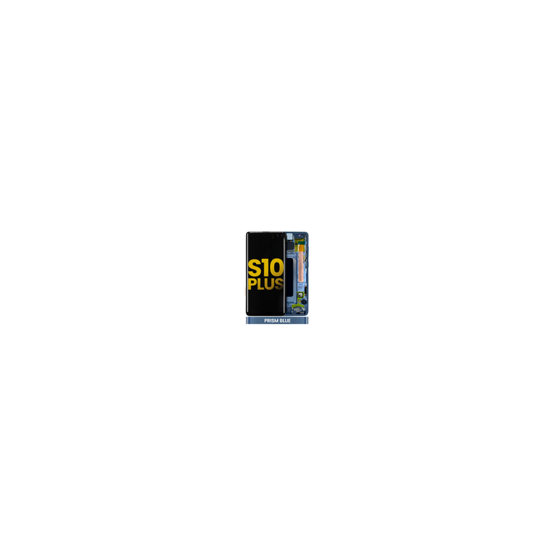 Pantalla OLED Con Marco Para Samsung Galaxy S10 Plus (G975F / 2019) (Reconstruida) (Azul)