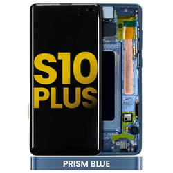 Pantalla OLED Con Marco Para Samsung Galaxy S10 Plus (G975F / 2019) (Reconstruida) (Azul)
