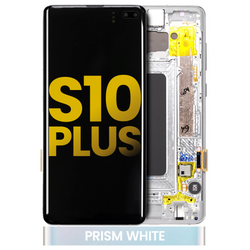 Pantalla OLED Con Marco Para Samsung Galaxy S10 Plus (G975F / 2019) (Reconstruida) (Blanco)