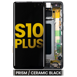 Pantalla OLED Con Marco Para Samsung Galaxy S10 Plus (G975F / 2019) (Reconstruida) (Negro)