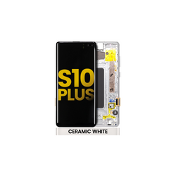 Pantalla OLED Con Marco Para Samsung Galaxy S10 Plus (G975F / 2019) (Reconstruida) (Plateado)