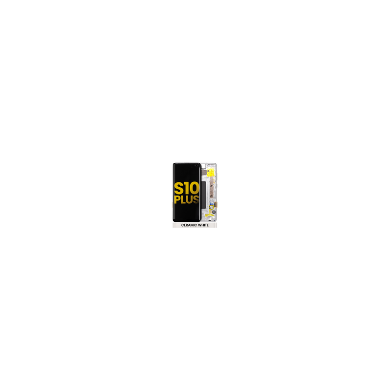 Pantalla OLED Con Marco Para Samsung Galaxy S10 Plus (G975F / 2019) (Reconstruida) (Plateado)