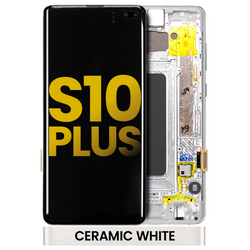Pantalla OLED Con Marco Para Samsung Galaxy S10 Plus (G975F / 2019) (Reconstruida) (Plateado)