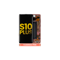 Pantalla OLED Con Marco Para Samsung Galaxy S10 Plus (G975F / 2019) (Reconstruida) (Rosa)