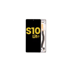Pantalla OLED Con Marco Para Samsung Galaxy S10 Lite (G770F / 2020) (Reconstruida) (Blanco)