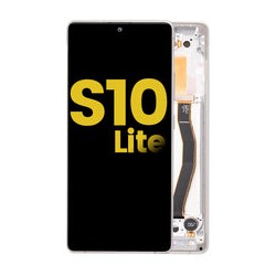 Pantalla OLED Con Marco Para Samsung Galaxy S10 Lite (G770F / 2020) (Reconstruida) (Blanco)