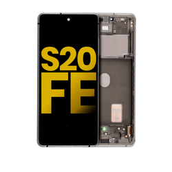 Pantalla OLED Con Marco Para Samsung Galaxy S20 FE 4G / 5G (G780 / 2020) (Reconstruida) (Blanco)