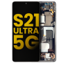 Pantalla OLED con Marco Para Samsung Galaxy S21 Ultra 5G (G998 / 2021) (Reconstruida) Negro