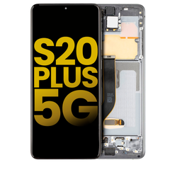 Pantalla OLED con Marco Para Samsung Galaxy S20 Plus 5G (G986 / 2020) (Reconstruida) (Gris)