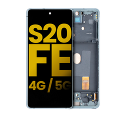 Pantalla OLED Con Marco Para Samsung Galaxy S20 FE 4G / 5G (G780 / 2020) (Reconstruida) (Verde Menta)