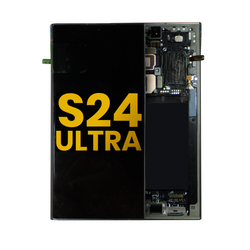 Pantalla OLED con Marco Para Samsung Galaxy S24 Ultra (Reconstruida) (Gris Titanio)