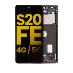 Pantalla OLED Con Marco Para Samsung Galaxy S20 FE 4G / 5G (G780 / 2020) (Reconstruida) (Negro)