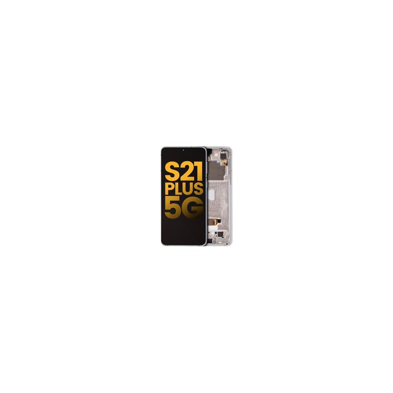 Pantalla OLED con Marco Para Samsung Galaxy S21 Plus 5G (G996 / 2021) (Reconstruida) Plateado