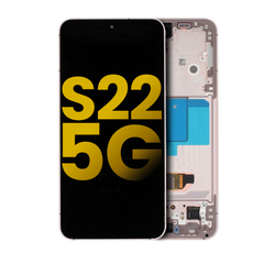 Pantalla OLED con Marco Para Samsung Galaxy S22 5G (S901 / 2022) (Reconstruida) (Rosa)