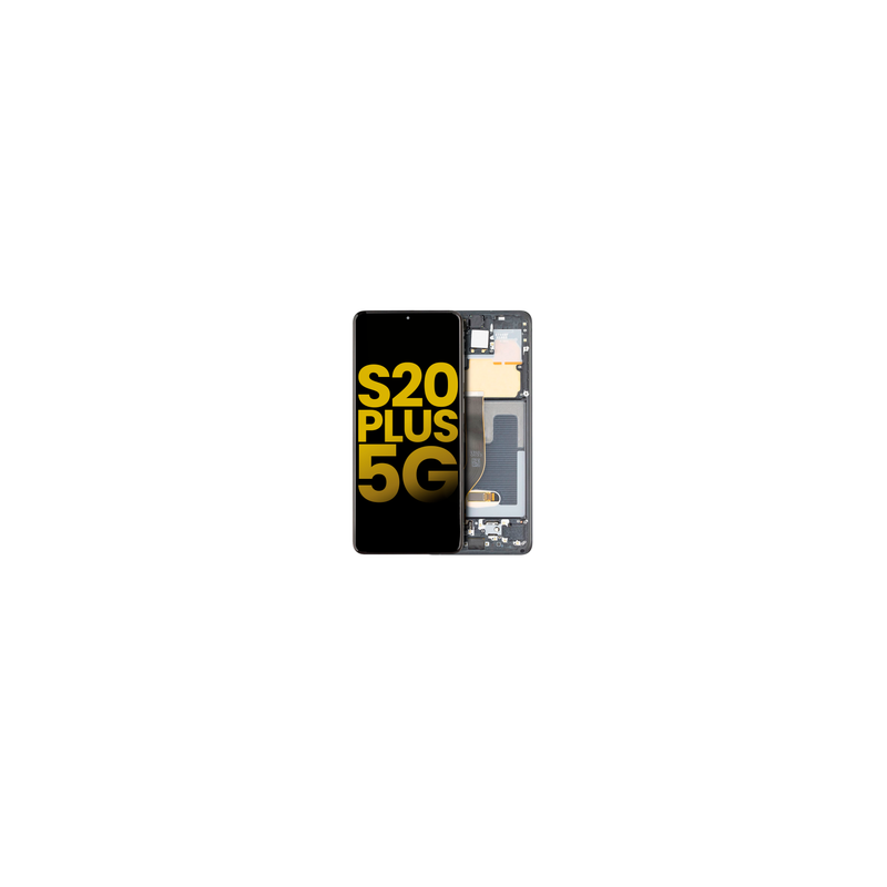 Pantalla OLED con Marco Para Samsung Galaxy S20 Plus 5G (G986 / 2020) (Reconstruida) (Negro)