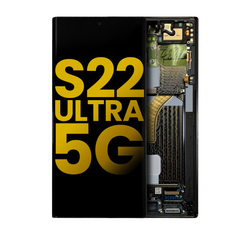 Pantalla OLED con Marco Para Samsung Galaxy S22 Ultra 5G (S908 / 2022) (Reconstruida) (Negro)