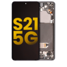 Pantalla OLED con Marco Para Samsung Galaxy S21 5G (G991 / 2021) (Reconstruida) Gris
