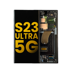 Pantalla OLED con Marco Para Samsung Galaxy S23 Ultra 5G (Reconstruida) (Negro)