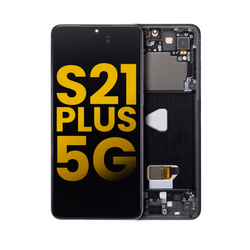 Pantalla OLED con Marco Para Samsung Galaxy S21 Plus 5G (G996 / 2021) (Reconstruida) Negro