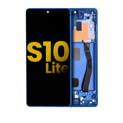 Pantalla OLED Con Marco Para Samsung Galaxy S10 Lite (G770F / 2020) (Reconstruida) (Azul)