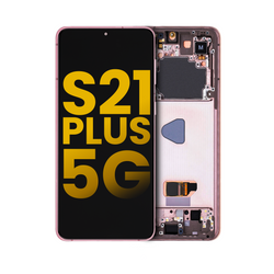 Pantalla OLED con Marco Para Samsung Galaxy S21 Plus 5G (G996 / 2021) (Reconstruida) Violeta