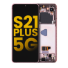 Pantalla OLED con Marco Para Samsung Galaxy S21 Plus 5G (G996 / 2021) (Reconstruida) Violeta