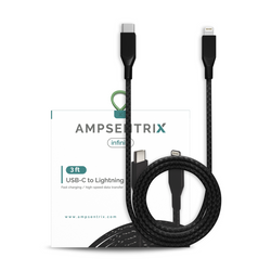 Cable de Carga Rápida Tipo C a Lightning (AmpSentrix)